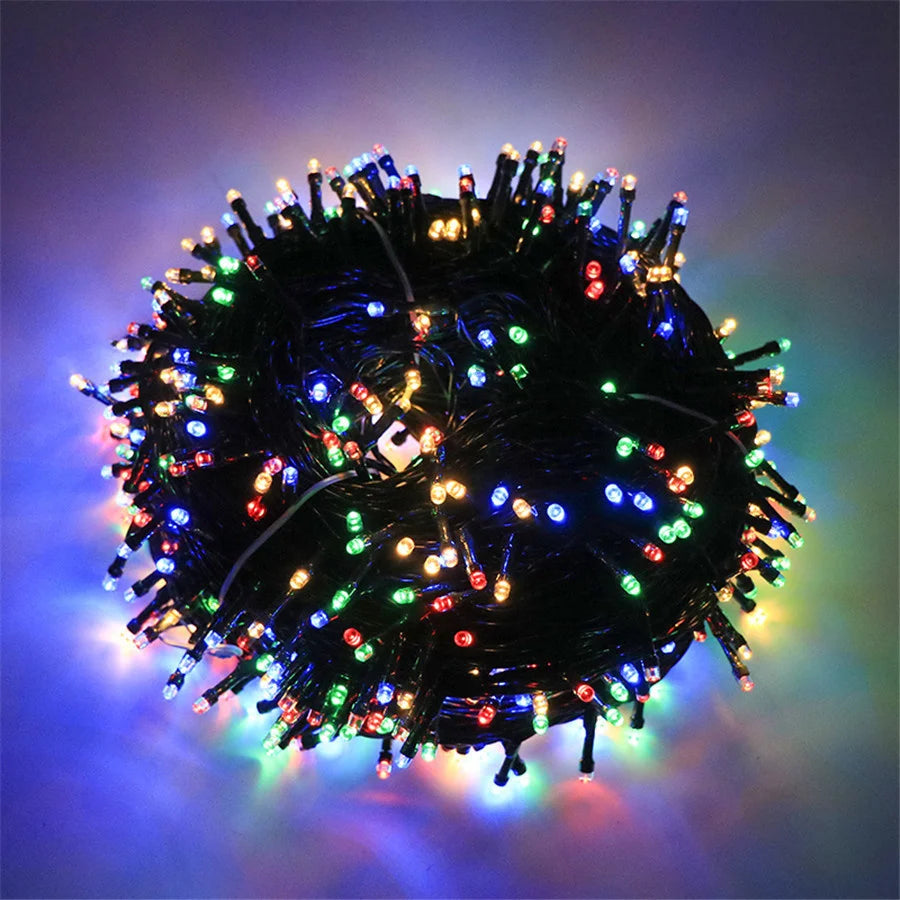 20M 30M 50M Waterproof LED String Lights Outdoor 8 Modes Christmas Garland Fairy Lights for Garden Party Wedding Xmas Tree Decor