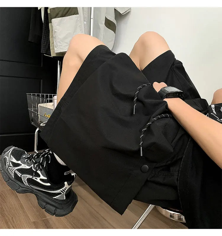 Fashion Men Cargo Short Pants Big Pocket Hip Hop Shorts Male Summer Casual Jogger Bermuda Shorts Men Woman New Streetwear