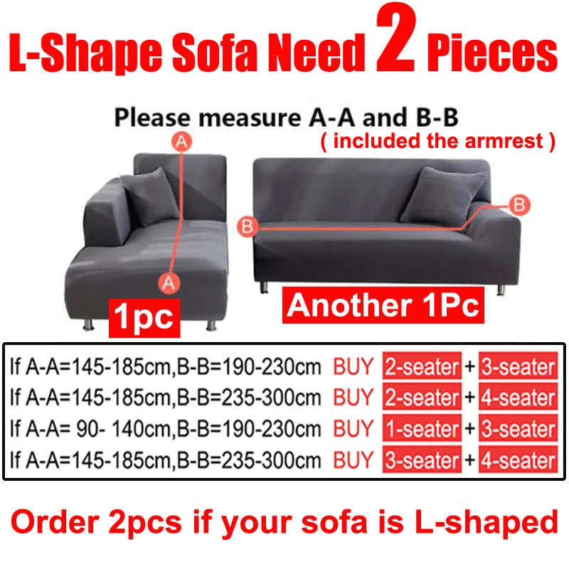 Sofa Cover for Living Room Elastic Thick Jacquard Sofa Cover for Sofa L-shaped Corner Sofa Cover 1/2/3/4 Seater Sofa Cover