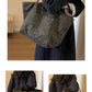 Oversized Leopard Prints Shoulder Bags for Women Deformable Canvas Large Capacity Shopping Totes 2024 Winter New Luxury Handbags