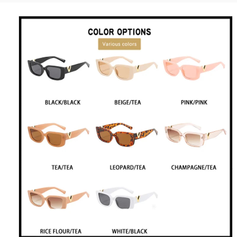 Fashion Cat Eye Sunglasses Retro Small Frame Driving Eyewear Women  Men Luxury V Sun Glasses UV400