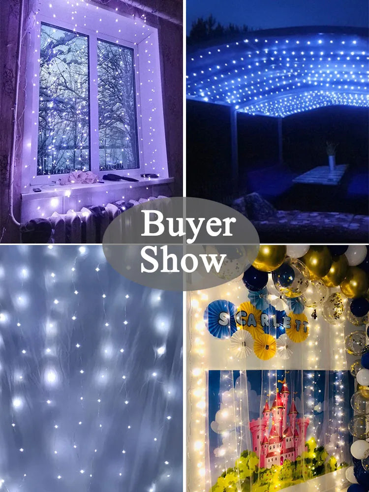 USB String Lights Holiday Wedding Fairy Light Garland Lights for Bedroom 3/4/6M Remote Control Curtain LED Christmas Decoration