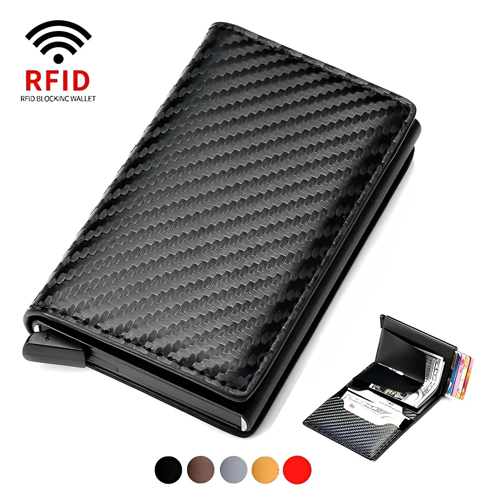 Men Smart Wallet Credit Bank Card Holder Fashion Purse Aluminum Alloy Business Casual Mini Wallet Brand Purse