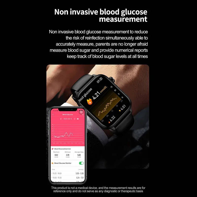 2025 Medical Grade Bulbusbow Smartwatch for Women – Blood Glucose, Lipid, Uric Acid AI Diagnostic & Menstrual Health Tracker