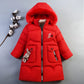 Children Down Coat Winter Teenager Thickened Hooded Cotton-padded Parka Coat Kids Warm Long Jackets Toddler Kids Outerwear