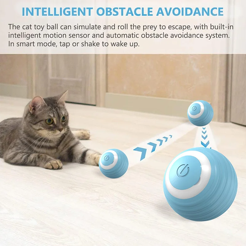 Cat Interactive Ball Training Self-moving Kitten Electric Cat Ball Toys Electronic Automatic Rolling Magic Ball Toys for Cat