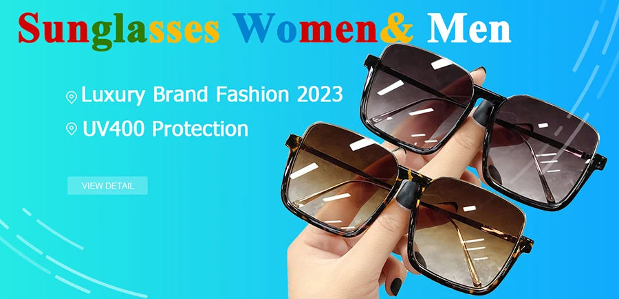 Sunglasses Women Luxury Square Men Drive Travel Brand Design Gradient Vintage Sun Glasses Female Unisex Retro Oculos New 2024