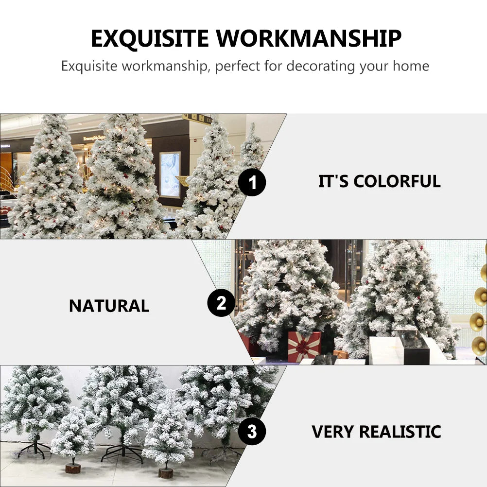 Props Artificial Christmas Tree Flocking Snow Christmas Tree For Home Adornment Festival Decoration Xmas Party Decor(60cm70T)