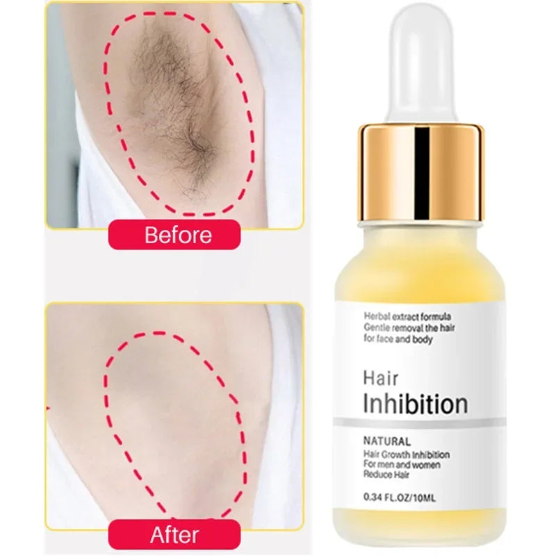 New Permanent Hair Inhibition Woman Serum Painless Hair Powerful Fast Restrain Armpit Legs Arms Hair Growth Inhibitor Depilatory