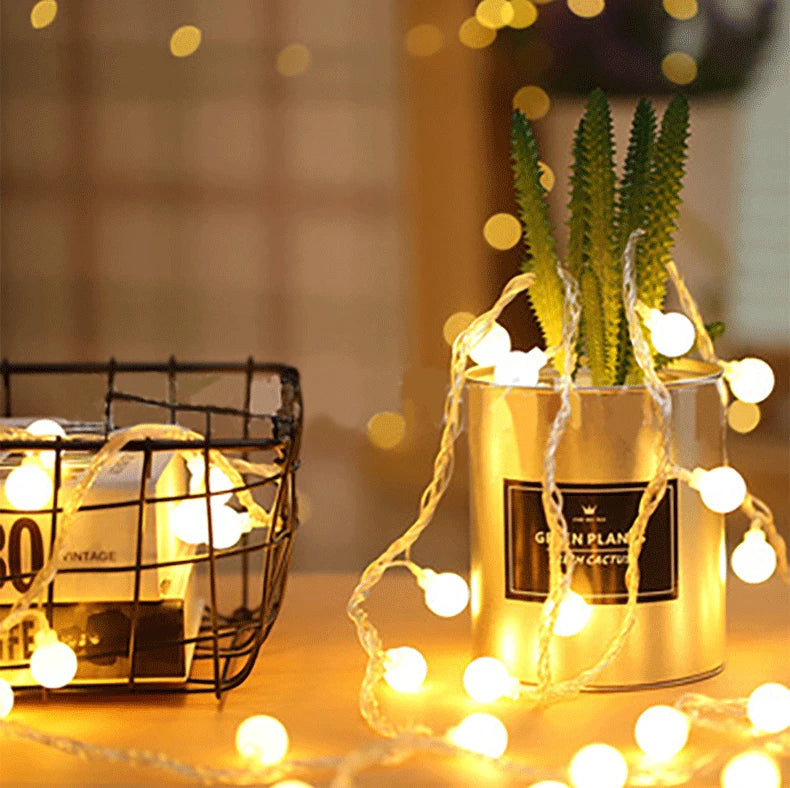 10M Small Ball Fairy Lights Globe String Lights USB/Battery Operated for Garden Christmas Bedroom Wedding Camping Tent Decor