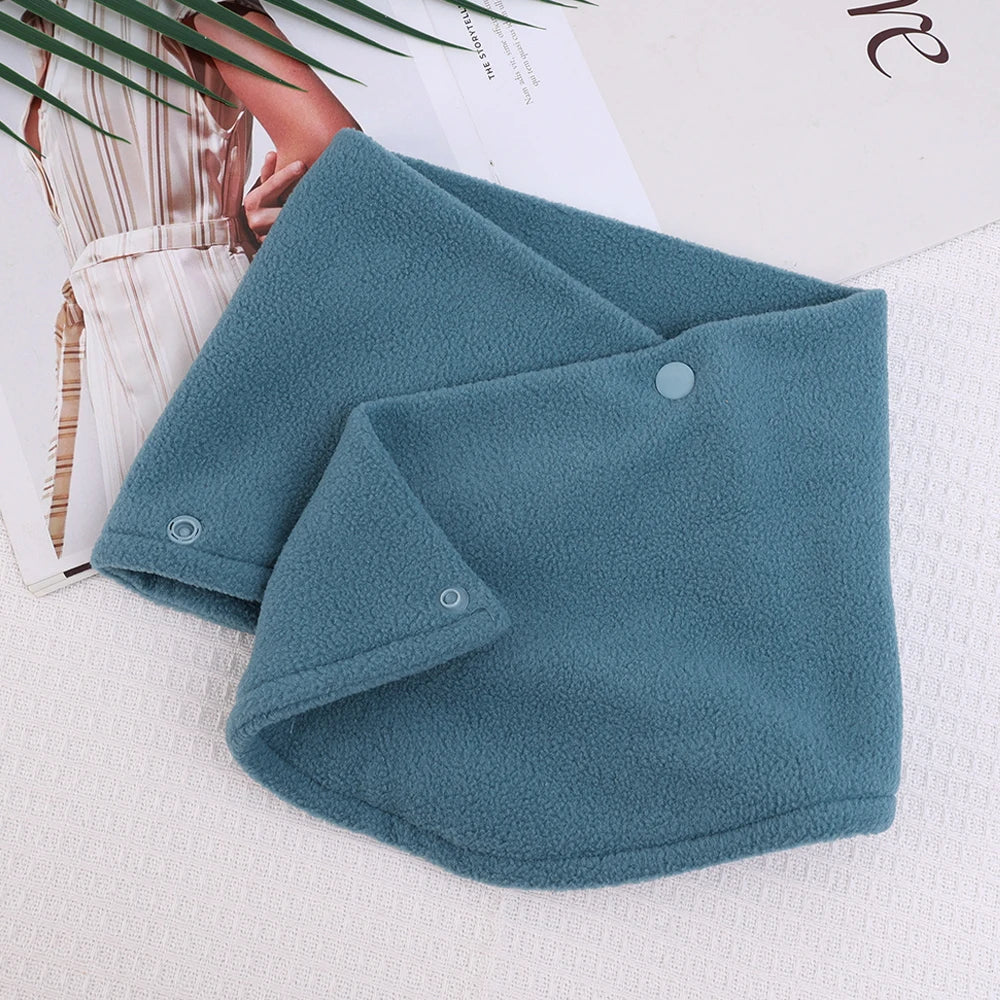 Autumn and Winter Fleece Neck Scarf Thickened Warmth Neck Sleeve Men's Women's Scarves Plush Warm Double Layer Neckerchief