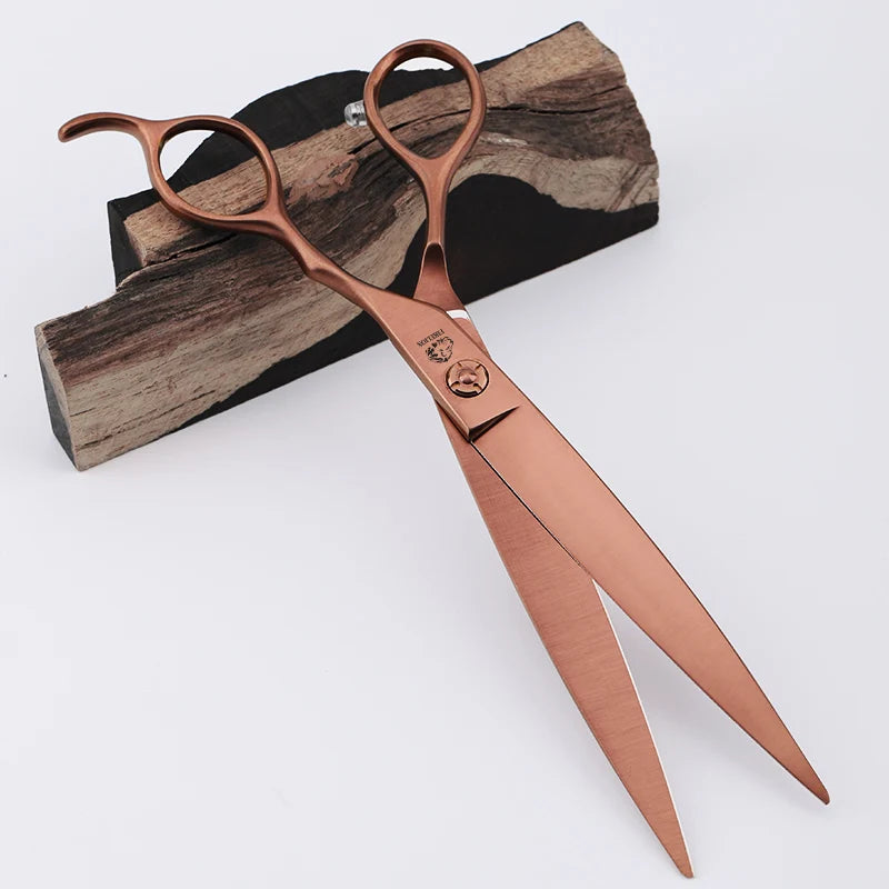 Japanese 440C Stainless Steel Dog Scissors 7.0/7.5 Inch Straight Dog Hair Cutting Shears Tool Profession Pet Grooming Scissors