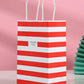 StoBag, Striped Paper Gift Bags with Handles, Thank You for Gifting, Party supplies, wedding, Baby Shower, Reusable, 12/30pcs