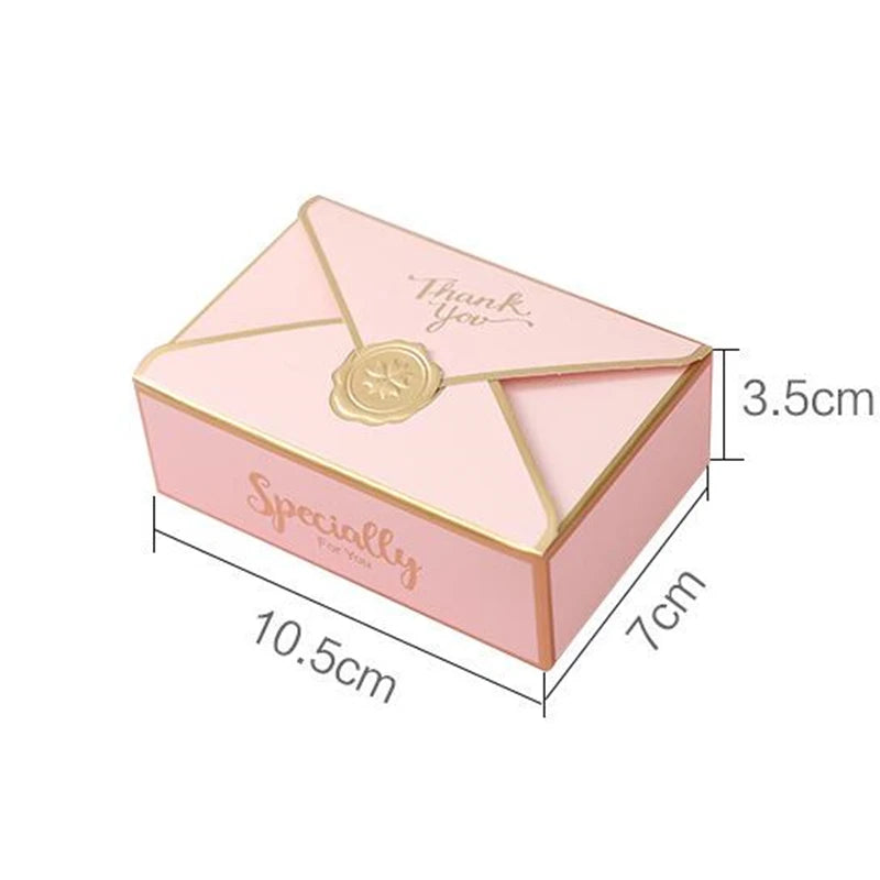 20pcs, Simple Creative Gift Box, Packaging Envelope Shape Wedding Gift Candy Box, Favors Birthday Party Christmas Jewelry