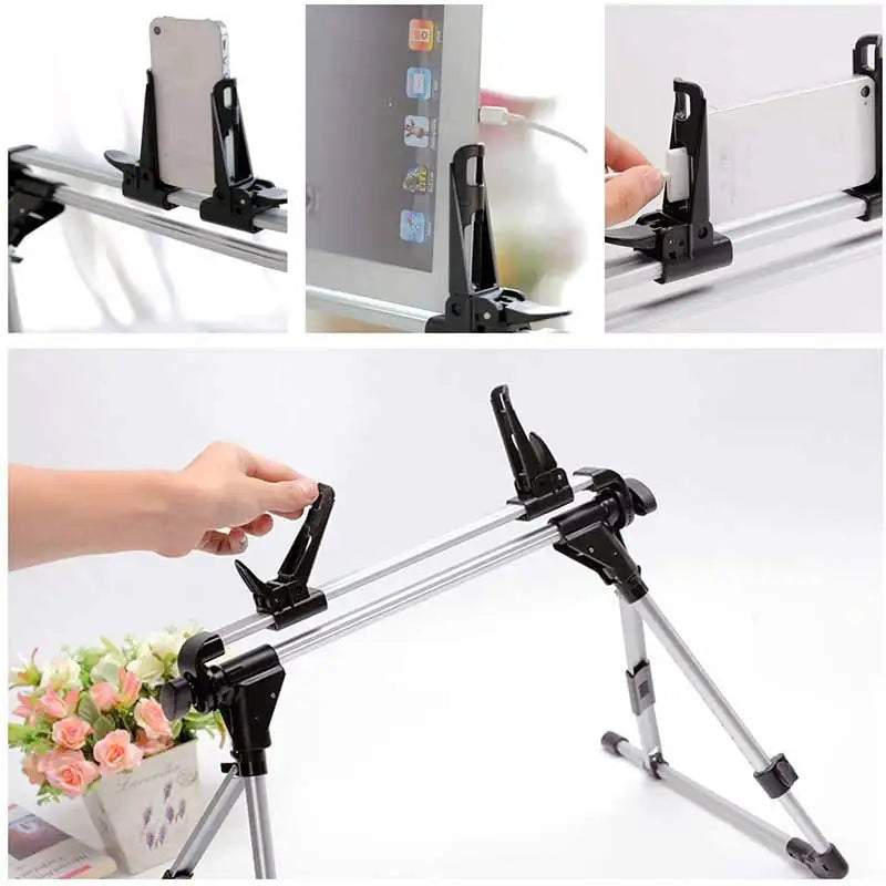 Lazy Tablet Holder for Bed Adjustable and Foldable Tablet Stand Holder Fit for iPad iPhone Cellphone Tablet Kindle