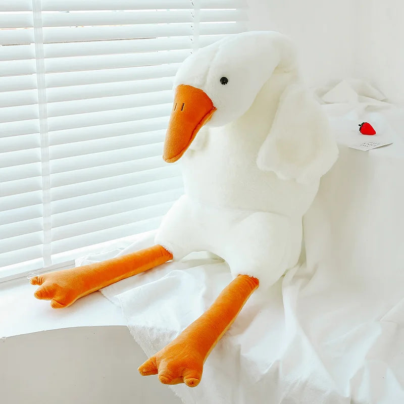 90-190cm Lovely Big White Goose Throw Pillow Plush Toy Big Goose Doll Sleep on Bed Birthday Gift Girl Envio Gratis Stuffed Toys