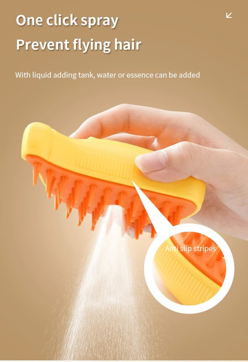 Cat Steam Brush Steamy Dog Brush 3 in 1 Electric Spray Cat Hair Brushes for Massage Pet Grooming Comb Hair Removal Combs