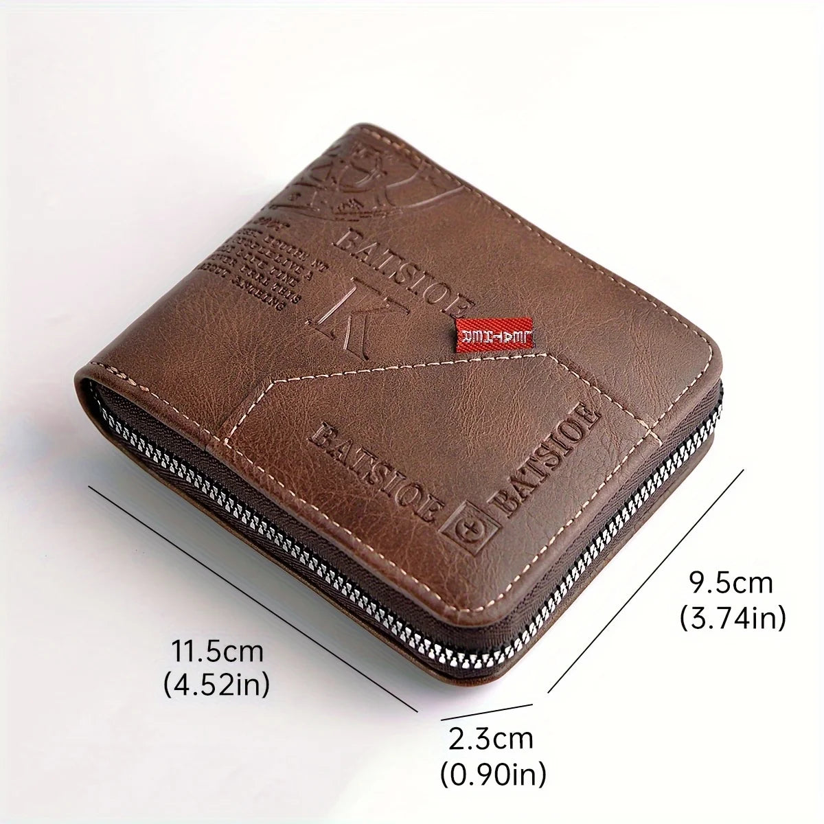 Men's Wallet Made of PU Wax Oil Skin Purse for Men Coin Purse Short Male Card Holder Wallets Zipper Around Money Coin Purse