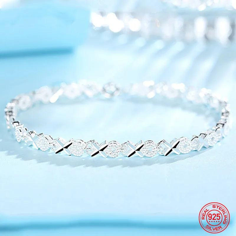 2024 New 925 Sterling Silver Fashion Multiple Styles Bracelet Chain For Women Fashion Wedding Party Beautiful Jewelry Gift