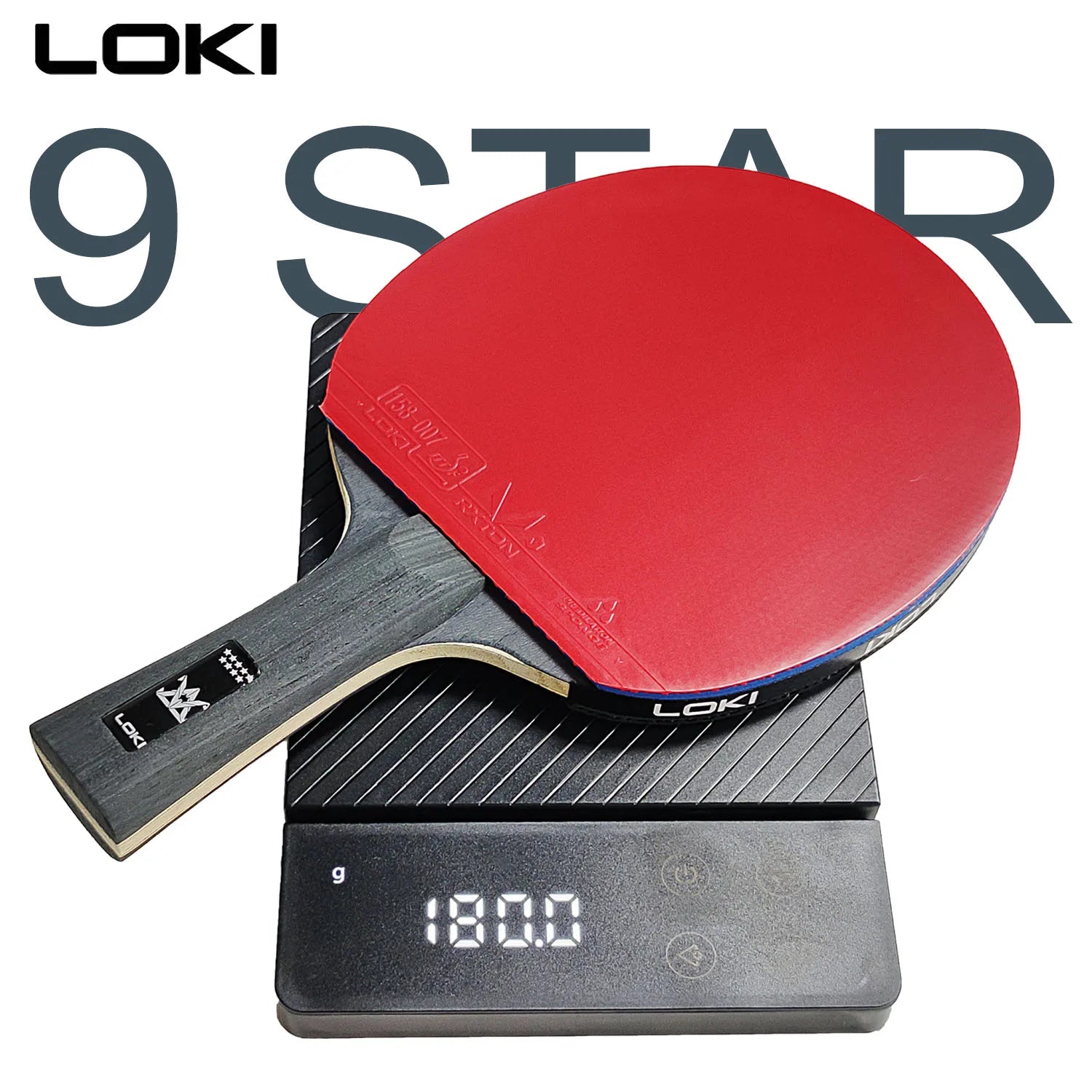 LOKI 9 星乒乓球拍专业 5+2 碳素乒乓球拍 6/7/8/9 星超级进攻型带粘性胶皮