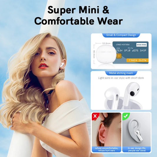 NEW QCY T20 Bluetooth 5.3 TWS Wireless Earphones 68ms Low Latency Earbuds 13mm Driver HIFI Headphones 4 Mics+ENC HD Call