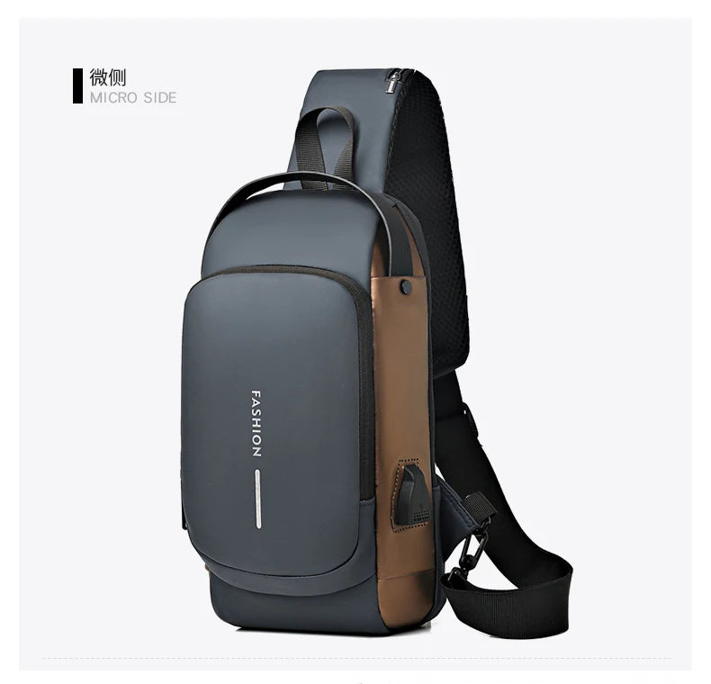 Fashion Men's Chest Bag Waist Packs High Quality Oxford Crossbody Bag Chest Pack Anti-theft Design Men's Handbag Shoulder Bag