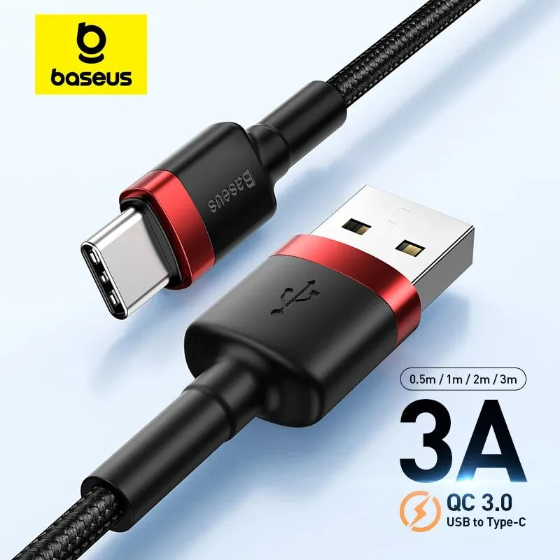 Baseus USB Type C Cable For Huawei Honor Xiaomi Samsung Super Charge Fast Charging USB C Charger Data Cable Wire Cord