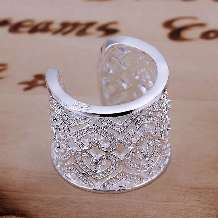 factory price 925 Sterling silver Ring Jewelry noble Charms women lady crystal gorgeous wedding party