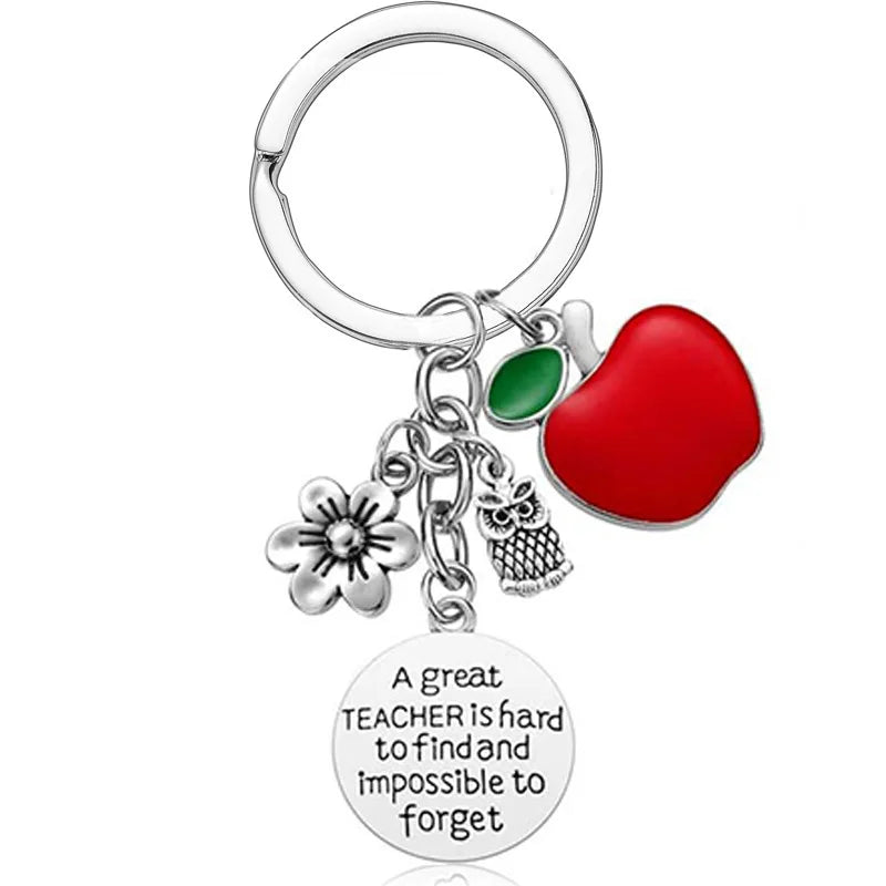 6/8pcs Teacher Keychain Teacher Appreciation Gifts Birthday Valentine's Day Christmas Gifts for Teachers Thank You Gifts