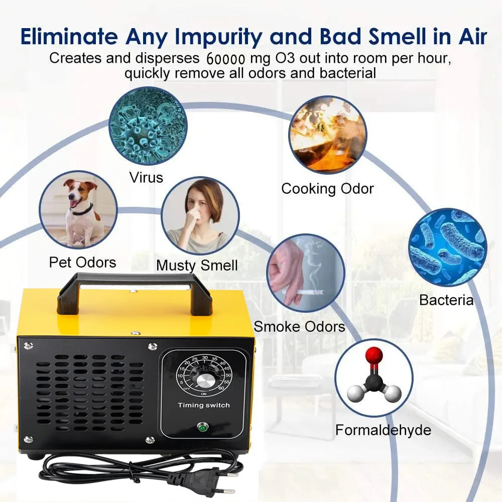 Air Purifier Ozone Generator 220V 60g Air Cleaner Ozono Disinfection Sterilization Ozonizer Cleaning Formaldehy