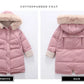 New Girls clothing Winter Warm down Cotton Jackets Children parka faux Fur Collar Coat Girl Thicken overalls Hooded kids Clothes