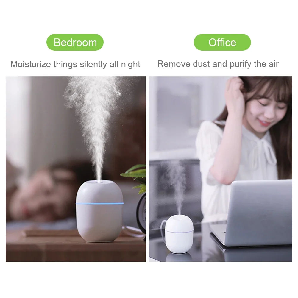 جهاز ترطيب الهواء Xiaomi Air Humidifier مع رذاذ ضوء محيطي LED ومرطب وناشر للزيوت العطرية وتنقية الهواء القابلة لإعادة الشحن عبر USB