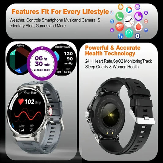 Bulbusbow 1.85-Inch Ultra HD Smart Watch with GPS and Bluetooth Call - Your Ultimate Sports Fitness Companion