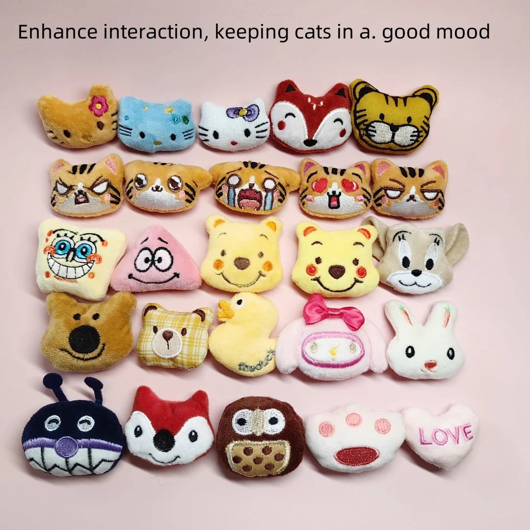 Cat Catnip Toy Set Kitten Mini Plush Chewing Toy Pet Mint Toy With Scent Teeth Grinding Thumb Pillow Pet Catnip Toy