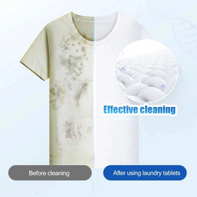 Laundry Tablets Laundry Bubble Paper Children's Clothing Concentrated Washing Powder Eco-Friendly Underwear Cleaning Tool