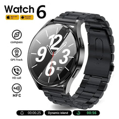 ساعة Zordai الذكية لساعة Samsung Galaxy Watch 6، ساعة ذكية لقياس الأكسجين في الدم، GPS، للرجال، شاشة 360*360HD، مقاومة للماء، ساعة ذكية للاتصال عبر البلوتوث