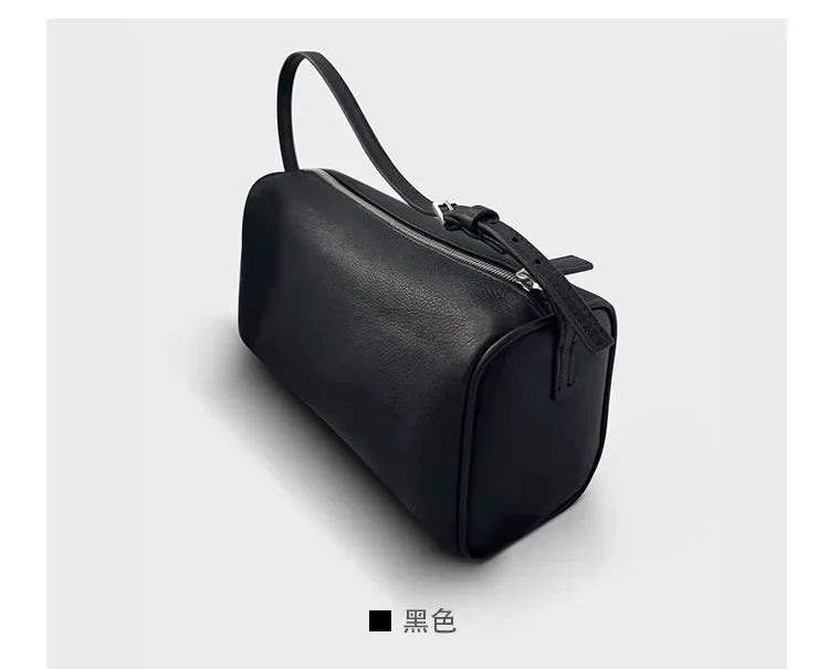 2024 Trend Fashion Design Elegant Leather Pen Holder Bag Suede Leather Underarm Cowhide Small Square Bag Soft Handbag for Women