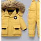 Children Winter Down Jacket Boy toddler girl clothes Thick Warm Hooded faux fur Coat Kids Parka spring Teen clothing Outerwear