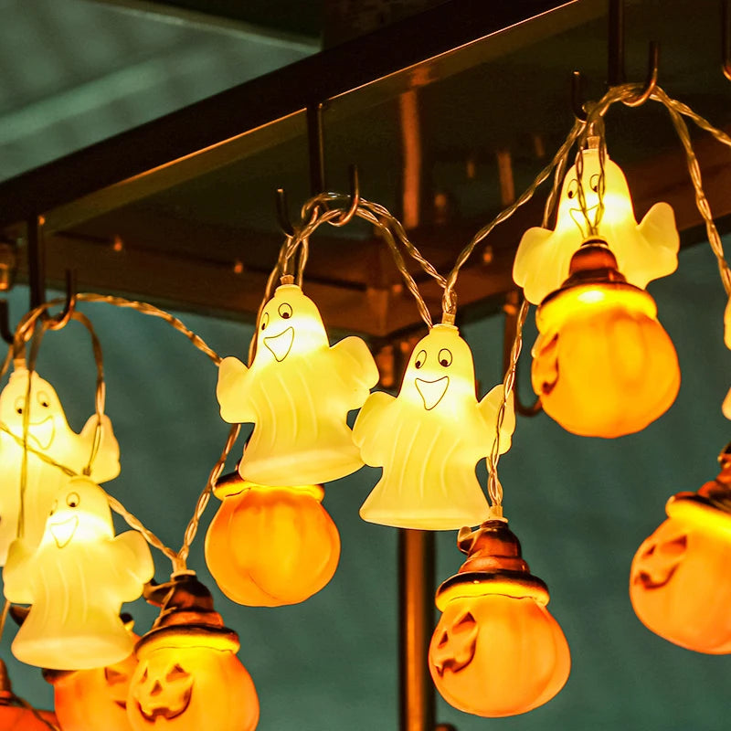 Halloween LED light string,Outdoor Ghosts,Pumpkin colored light string,for yard,Party Kids want candy atmosphere Lights