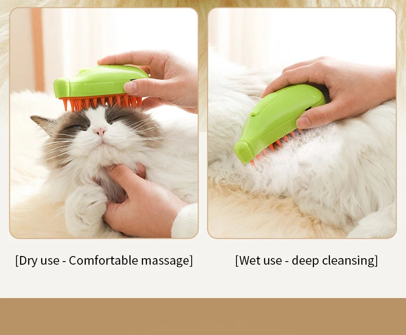 Cat Steam Brush Steamy Dog Brush 3 in 1 Electric Spray Cat Hair Brushes for Massage Pet Grooming Comb Hair Removal Combs