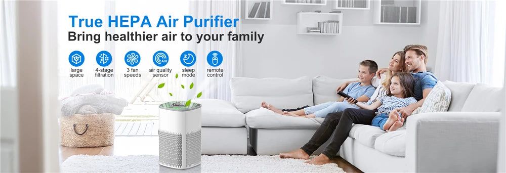 Mi APP Smart Air Purifier Tuya Alexa Remote Control Ozone Genrator HEPA Composite Filter Disinfection Machine For Home Purificad