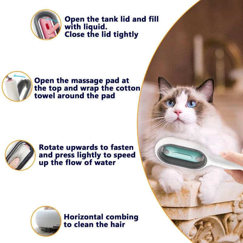 Cats Hair Brushes Grooming Massage Comb Pet Double Sided Hair Remover Brush Dog and Cat Home Accessory Kitten Self-cleaning Pets