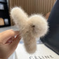 Real Mink Fur Barrettes Winter Fluffy Hair Claw Elegant Acrylic Hairpins Clip Crab Headwear for Women Girls Hair Accessories