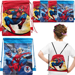 1/6 Pcs Spiderman Drawstring Bag Birthday Party Decoration Drawstring Kids Backpack Gift Bag Suitable for Birthday Party Supplie