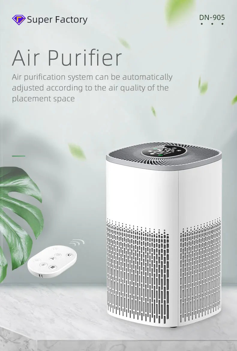 Mi APP Smart Air Purifier Tuya Alexa Remote Control Ozone Genrator HEPA Composite Filter Disinfection Machine For Home Purificad