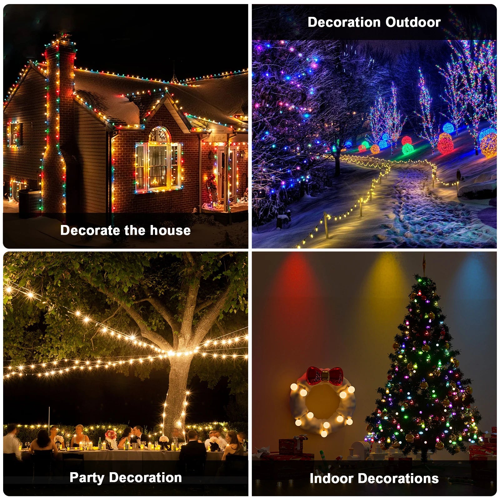 20 meter solar Christmas light string with warm white/illusory light remote control, rechargeable garden Christmas decoration.