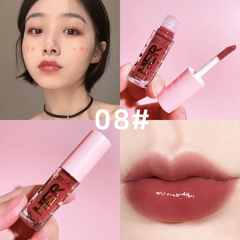 Crystal Jelly Lipgloss Liquid 8 Colors Lipstick Makeup Lip Color Batom Long Lasting Sexy Red Pink Nude Women Lip Gloss Bulk