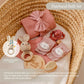 Baby Towel Newborn Accessories Photography Props Keepsakes Memories Milestone Cards Baby Birth Monthly Bath Rattle Toy Set Gifts