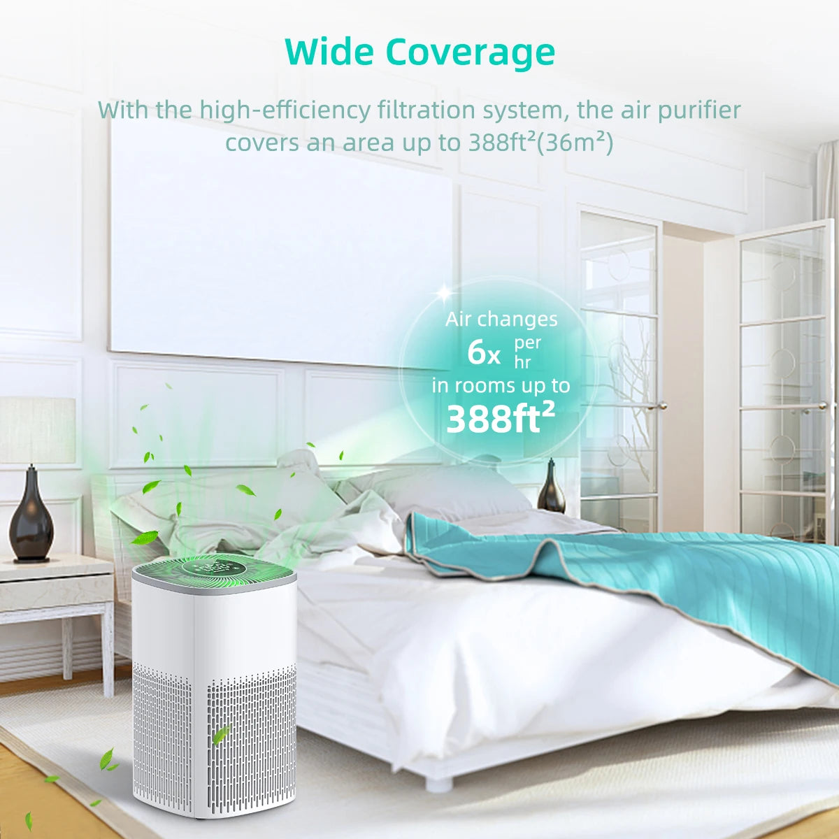 Mi APP Smart Air Purifier Tuya Alexa Remote Control Ozone Genrator HEPA Composite Filter Disinfection Machine For Home Purificad