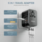 Bulbusbow 65W Universal Travel Adapter with 2 USB Ports and 3 Type-C Fast Charging Ports